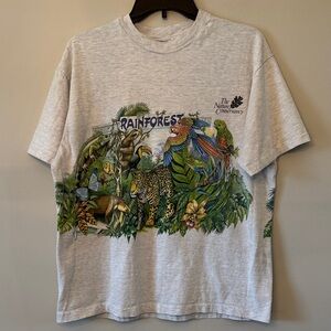 Vintage Nature Conservancy Rainforest Graphic Tee Single Stitch